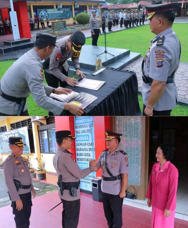 Prosesi Sertijab Kabag Ren Polres Tolitoli
 (Foto: Humas Polres TolI-Toli)